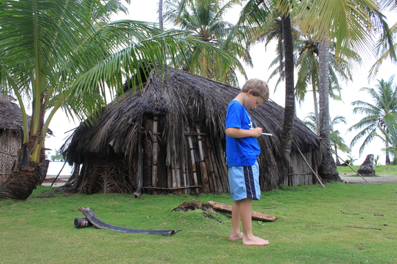 Nicky studies Kuna camp